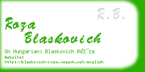 roza blaskovich business card